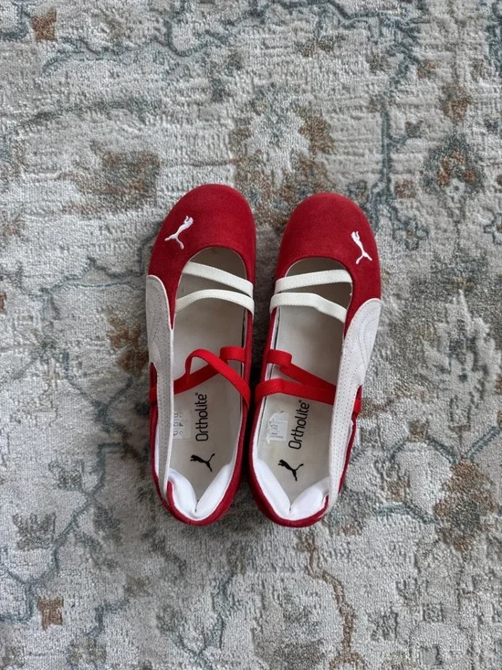 PUMA Speedcat Lovelace Ballet Shoes in Red 7 - Picture 4 of 11